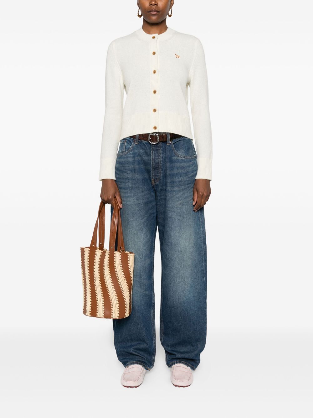 Maison Kitsuné Cardigan with embroidery Maison Kitsuné