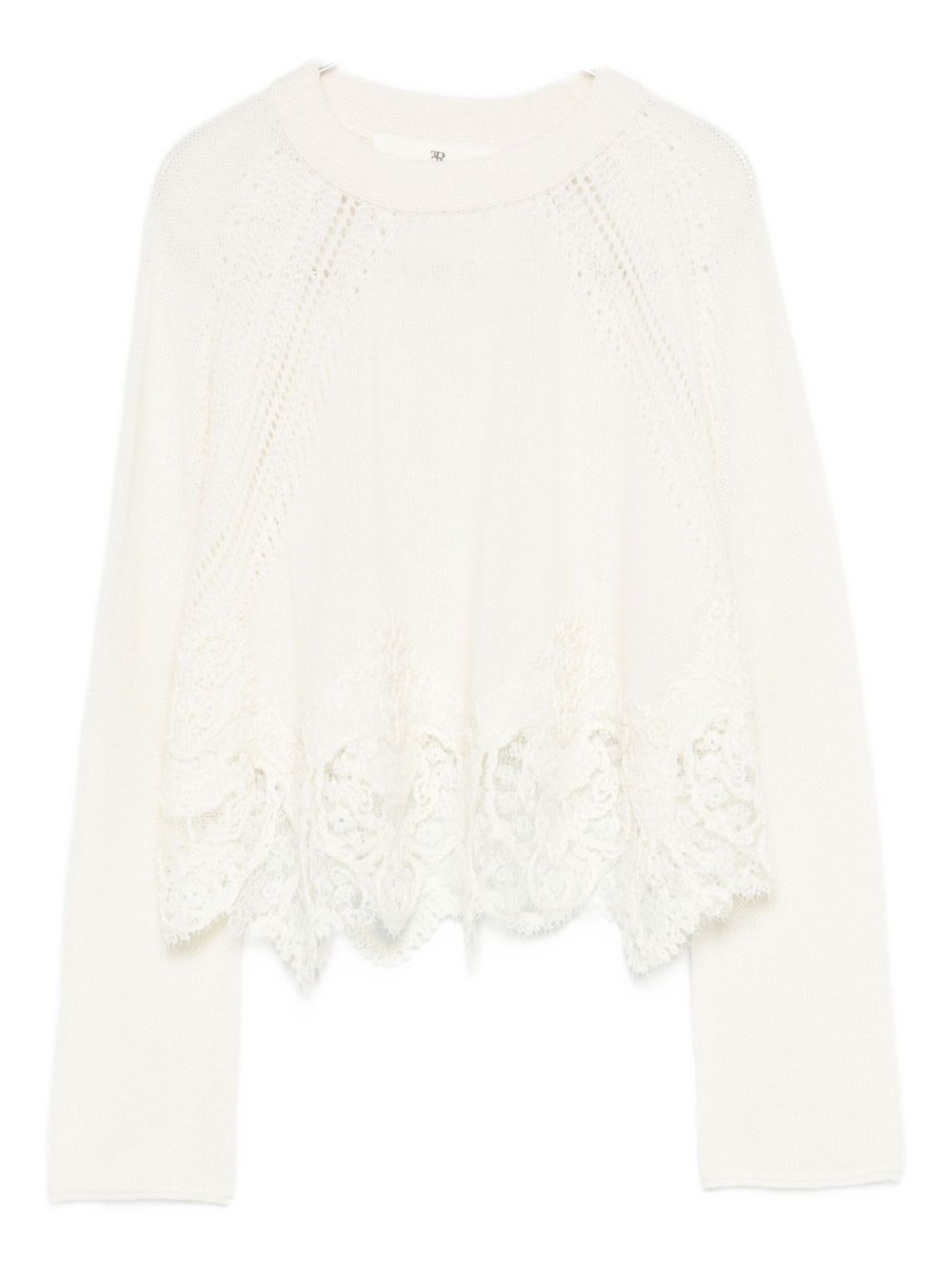 Ermanno Scervino Lace-trimmed sweater Ermanno Scervino