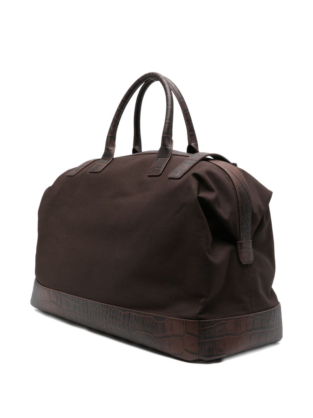 Emporio Armani Duffel bag with crocodile-print leather details Emporio Armani