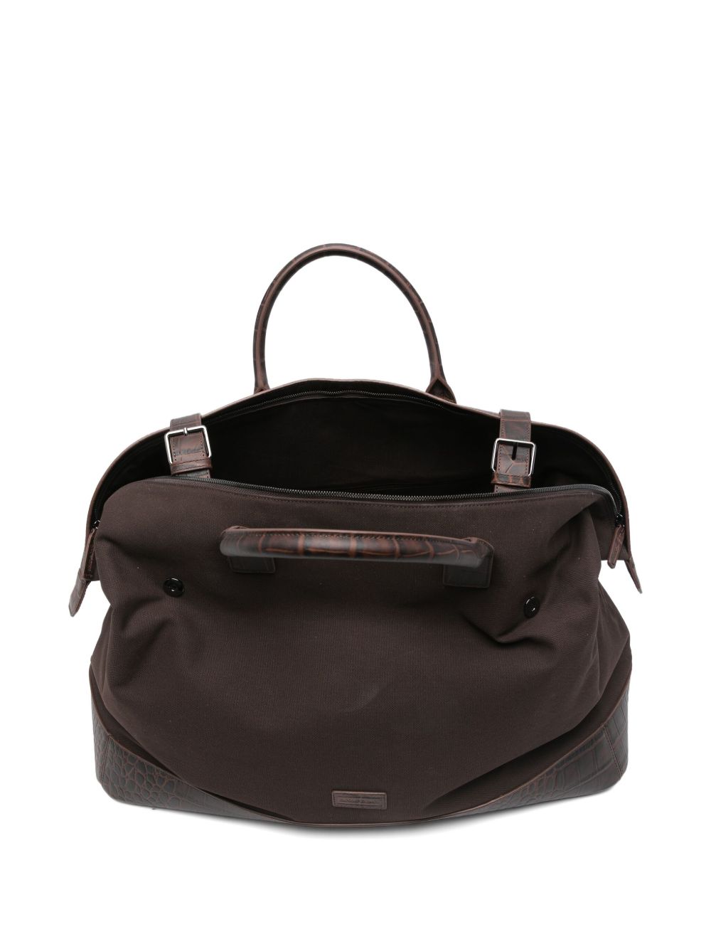Emporio Armani Duffel bag with crocodile-print leather details Emporio Armani