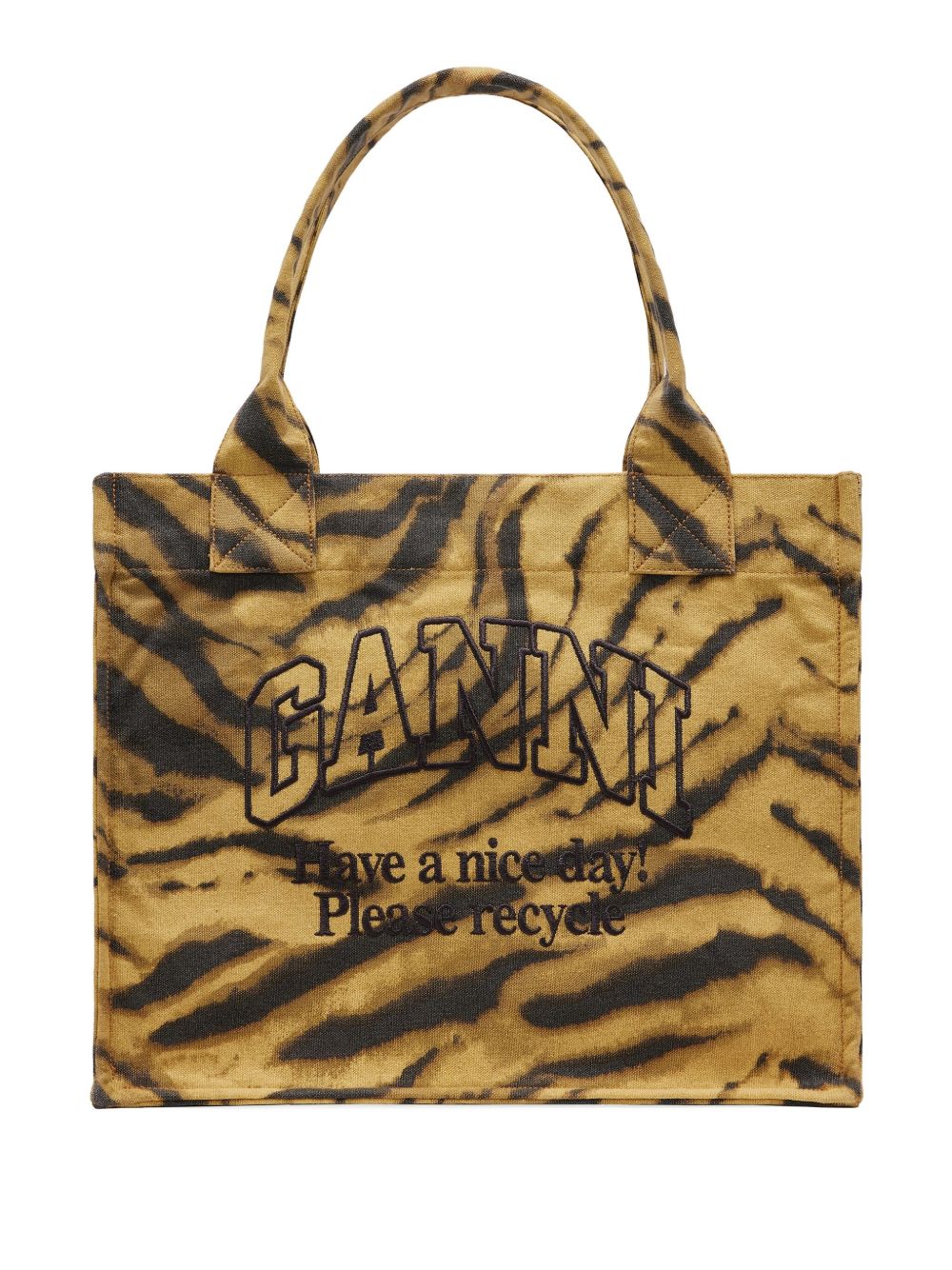 Ganni Zebra Print Large Tote Ganni