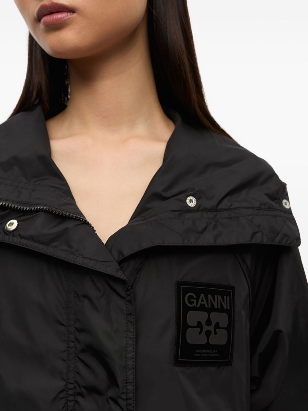 GANNI Coats Black Ganni