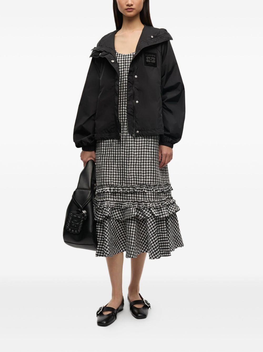 GANNI Coats Black Ganni