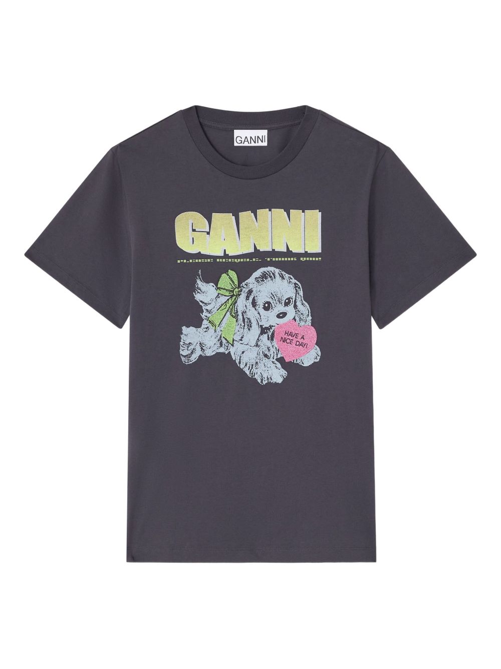 GANNI T-shirts and Polos Grey Ganni