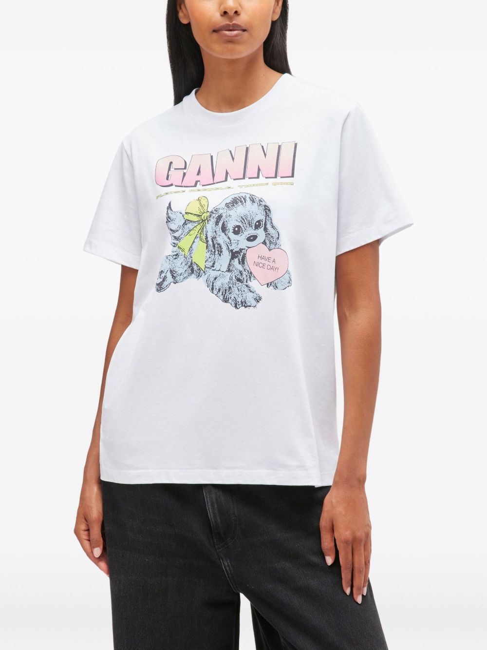 GANNI T-shirts and Polos White Ganni
