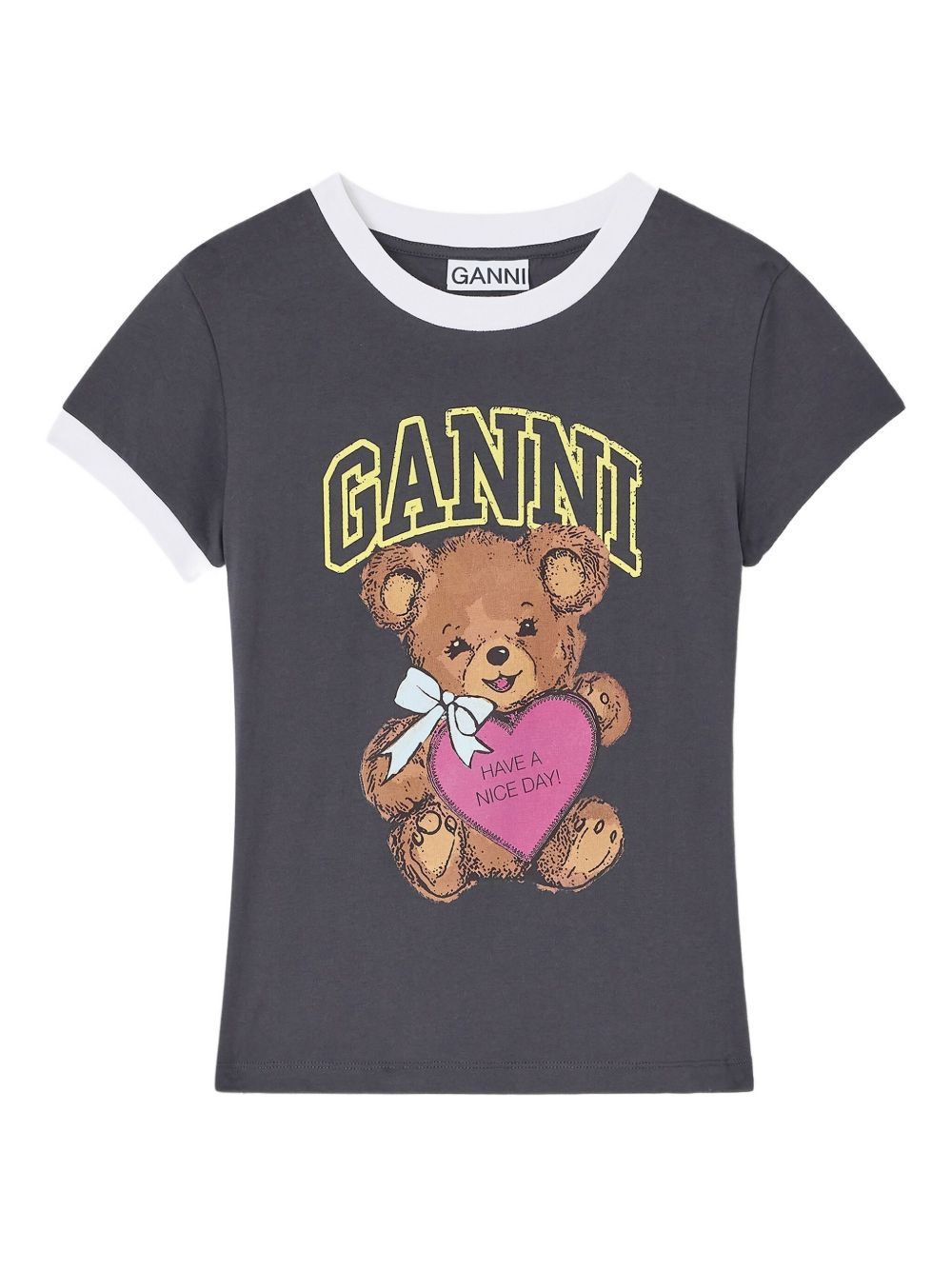 GANNI T-shirts and Polos Grey Ganni