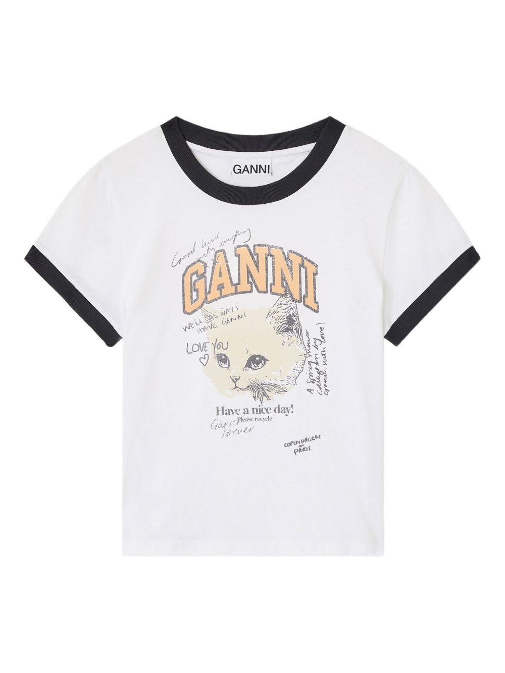 GANNI T-shirts and Polos White Ganni