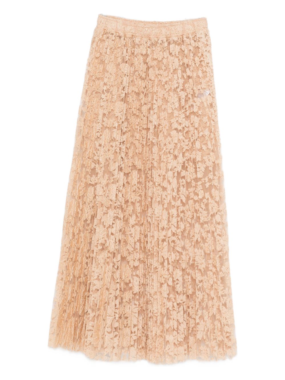 Ermanno Scervino Pleated floral-lace skirt Ermanno Scervino