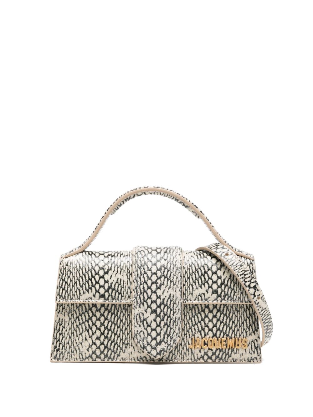JACQUEMUS Le Bambino snake-print tote bag JACQUEMUS