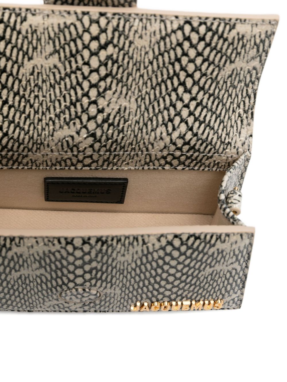 JACQUEMUS Le Bambino snake-print tote bag JACQUEMUS