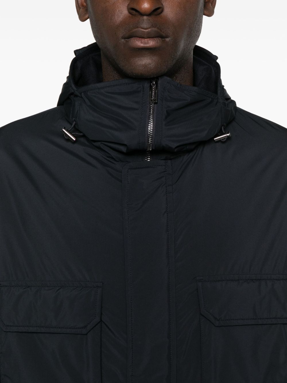Emporio Armani Hooded multi-pocket coat Emporio Armani