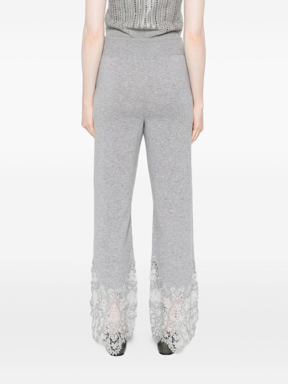 Ermanno Scervino Lace-trimmed cashmere trousers Ermanno Scervino