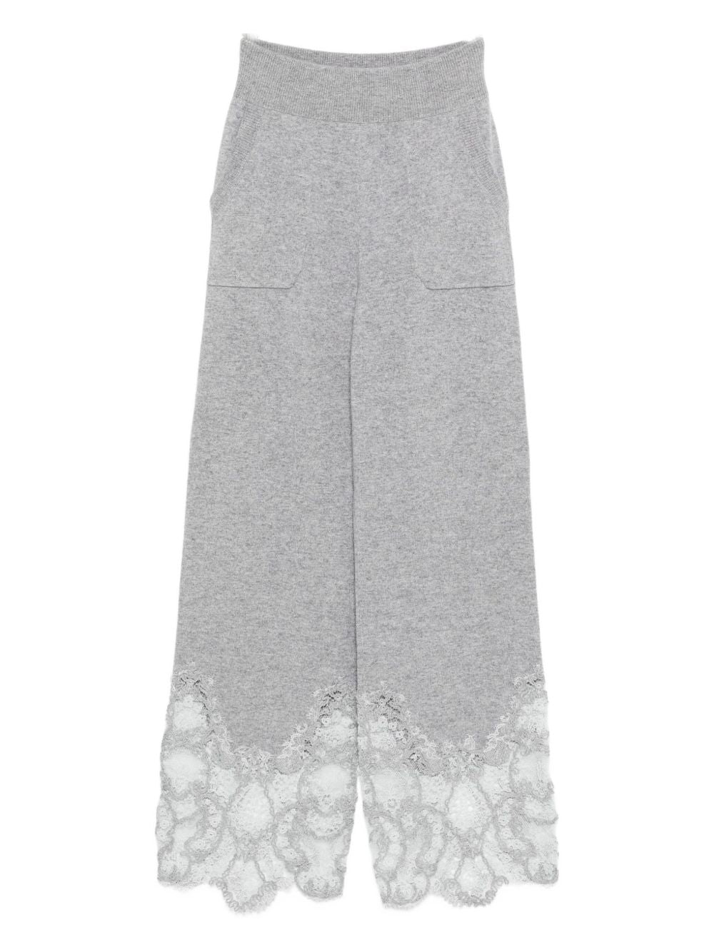 Ermanno Scervino Lace-trimmed cashmere trousers Ermanno Scervino
