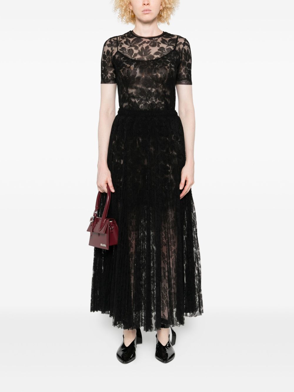 Ermanno Scervino Lace midi pleated skirt Ermanno Scervino