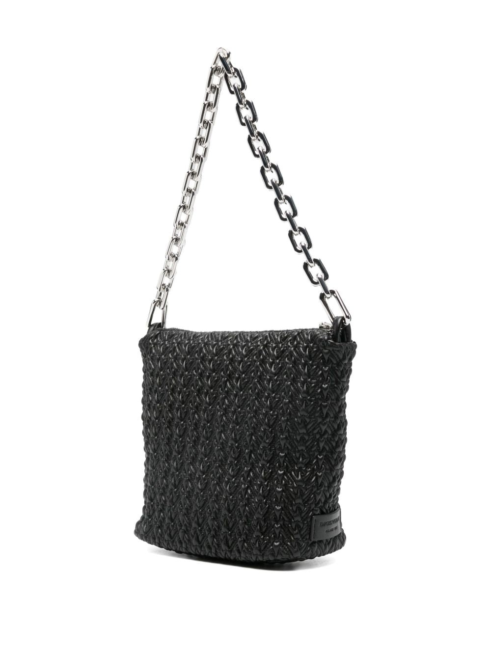 Emporio Armani Small Hobo Bag in Embossed Leather Emporio Armani