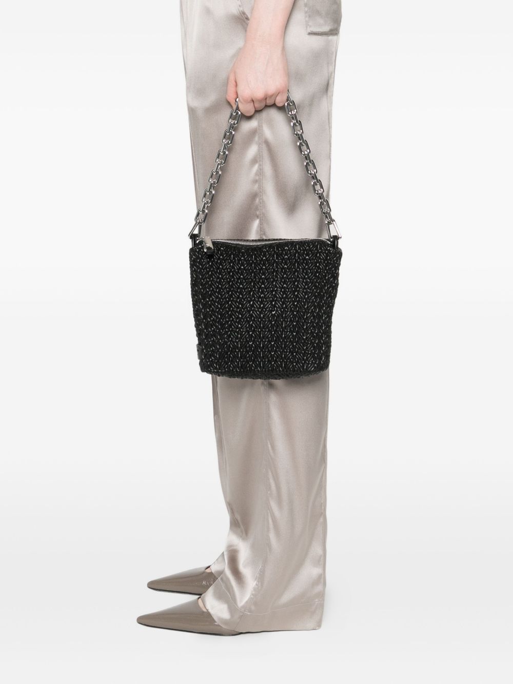 Emporio Armani Small Hobo Bag in Embossed Leather Emporio Armani