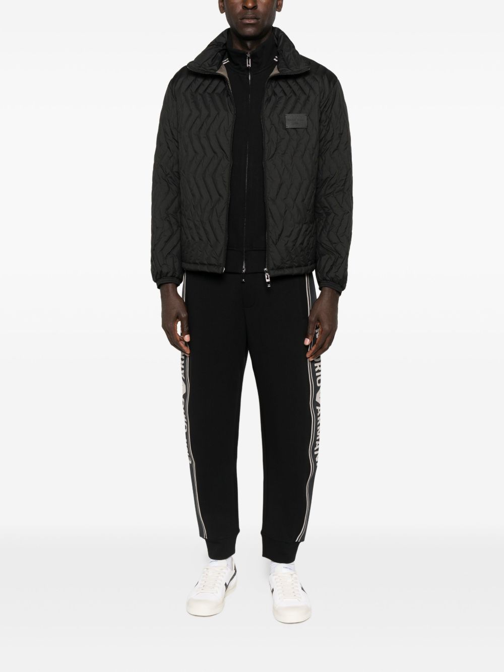 Emporio Armani Quilted-chevron jacket Emporio Armani