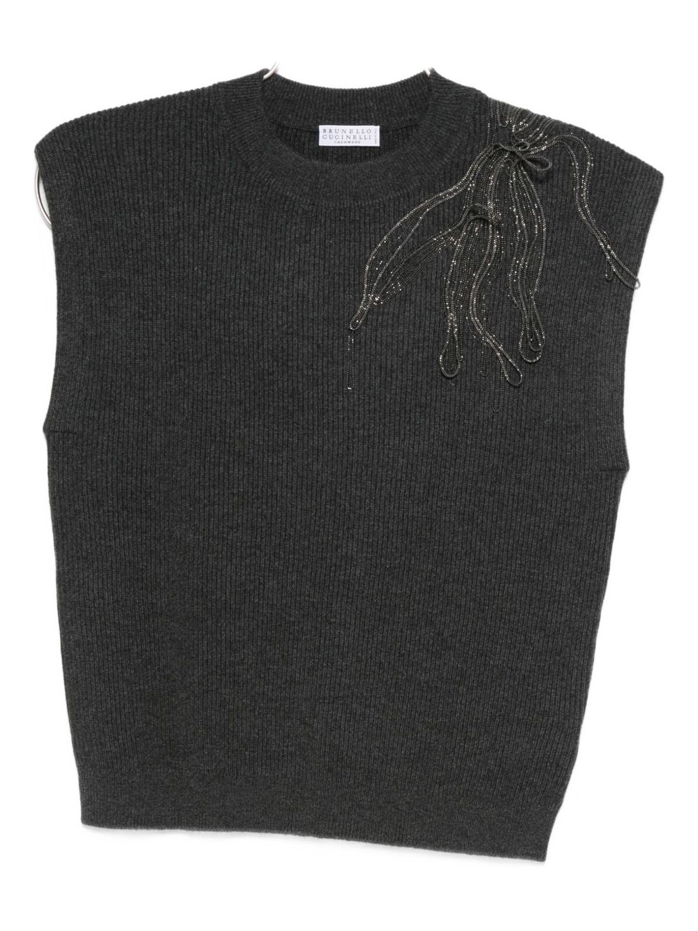 Brunello Cucinelli Embellished knitted vest Brunello Cucinelli