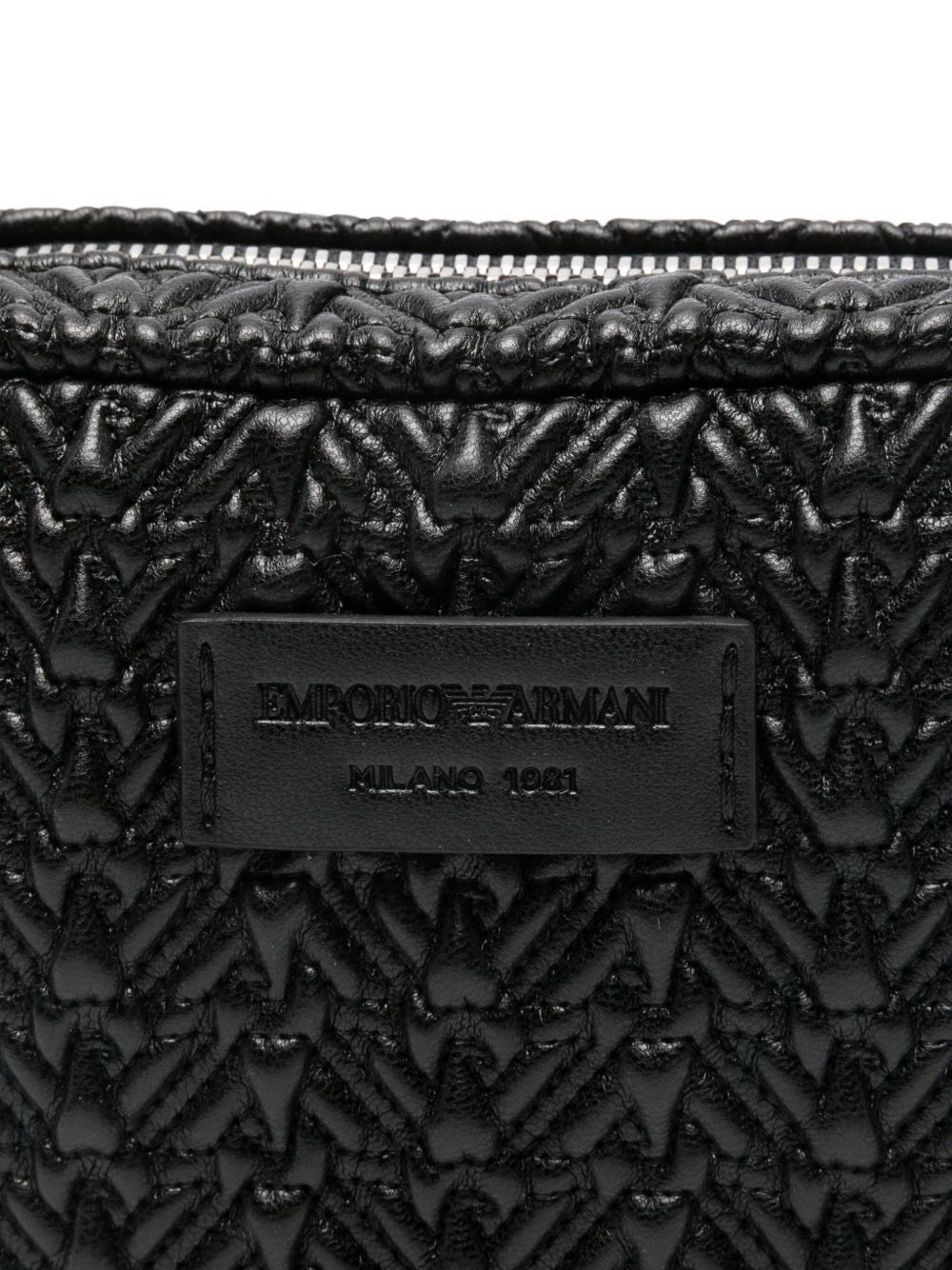 Emporio Armani Embossed camera case with chain shoulder strap Emporio Armani