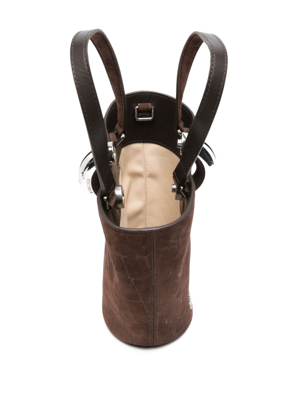 JACQUEMUS  Crocodile-Effect Ring-Detail Tote Bag JACQUEMUS