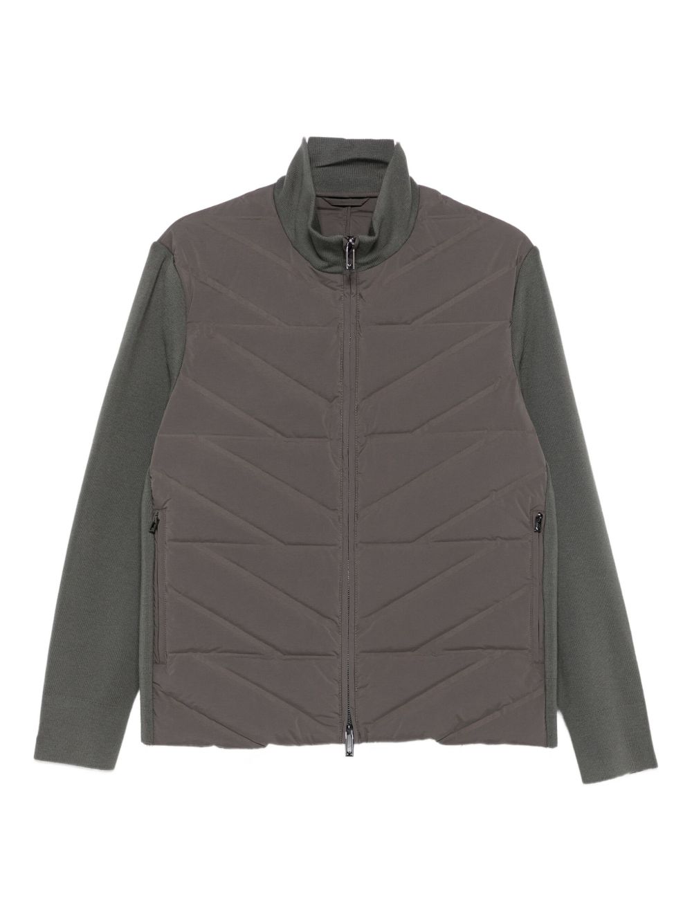 Emporio Armani Quilted panelled padded jacket Emporio Armani
