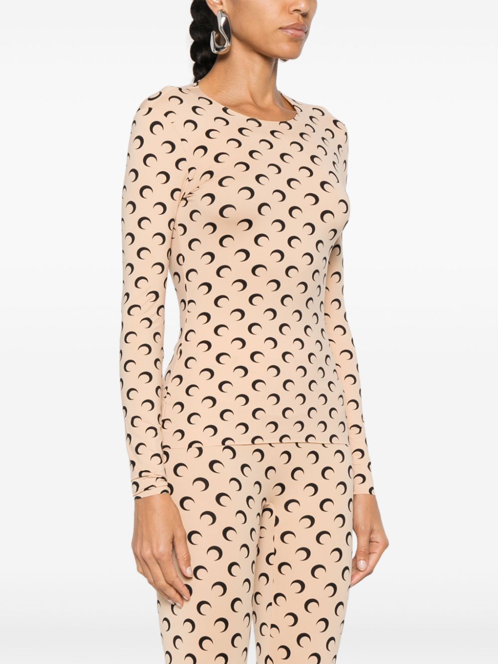 Marine Serre Crescent Moon-print top Marine Serre