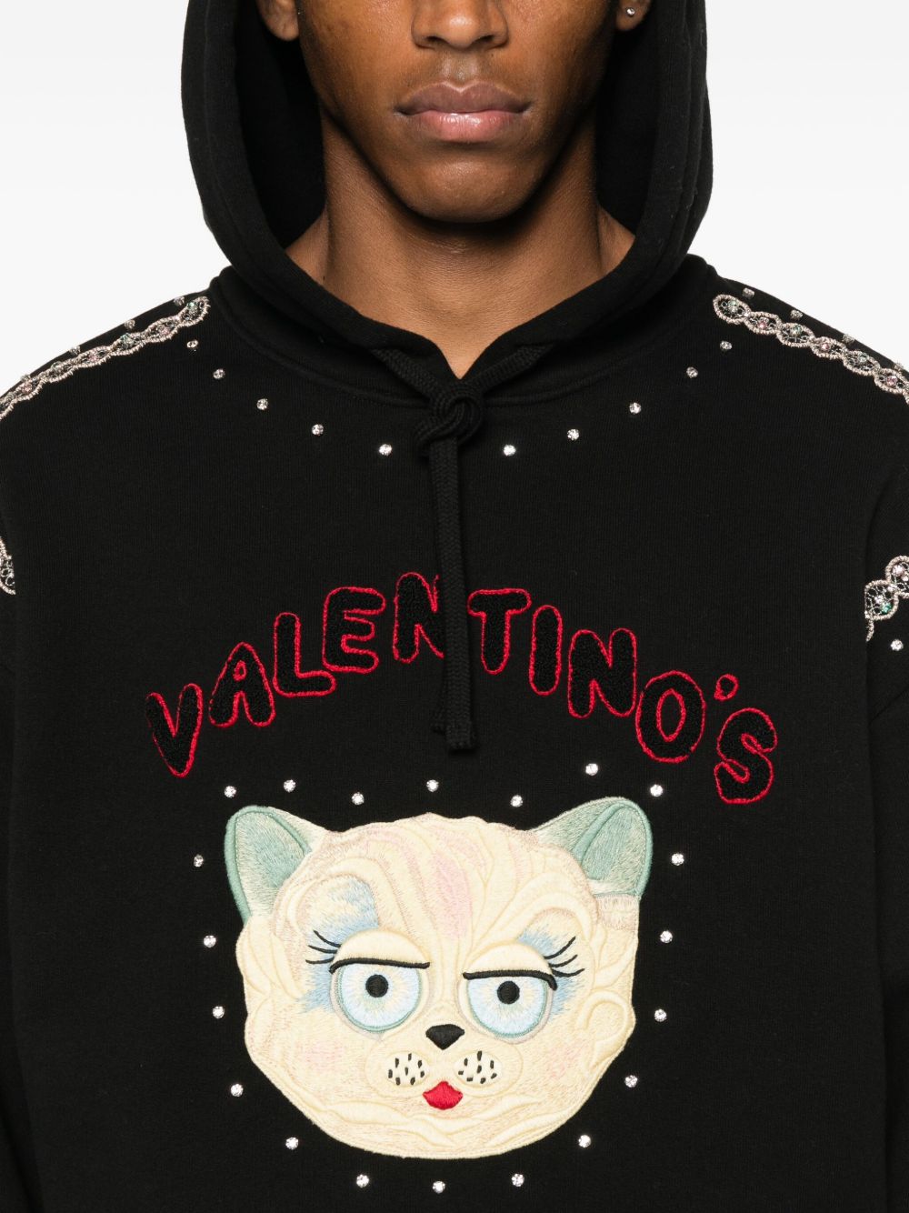 Valentino Cat-embroidered hoodie Valentino