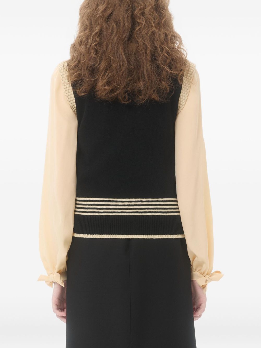 Valentino Cat-motif stripe-detail vest Valentino