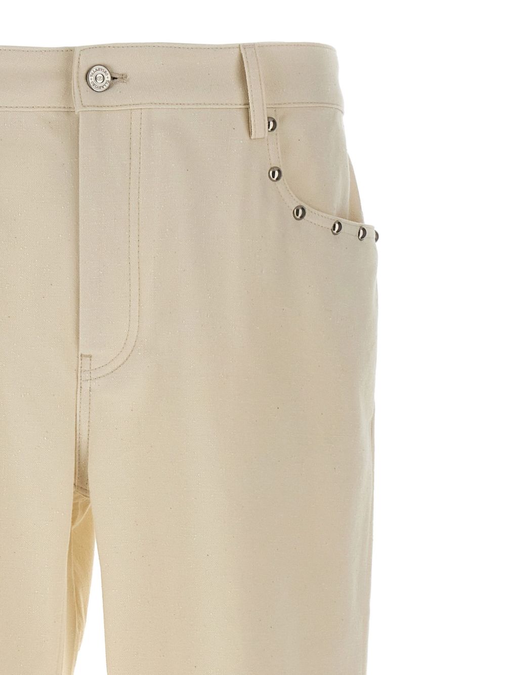 Valentino Stud-embellished cotton trousers Valentino