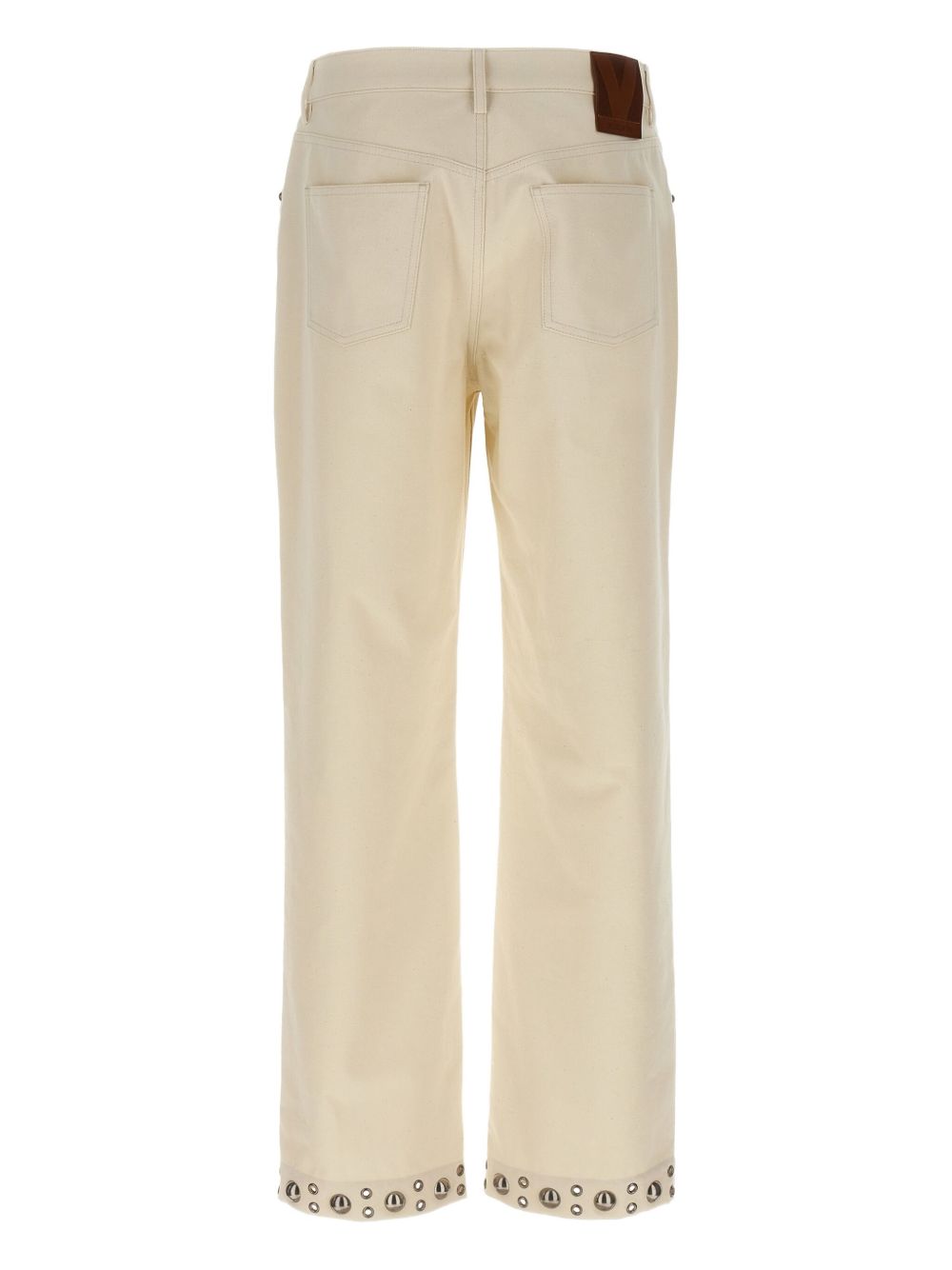 Valentino Stud-embellished cotton trousers Valentino
