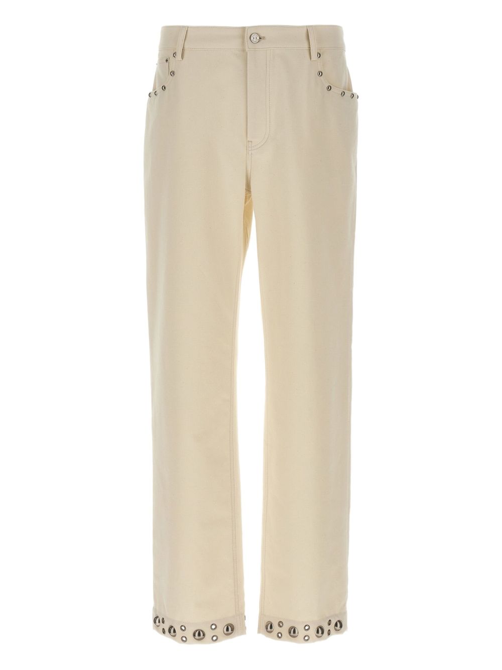 Valentino Stud-embellished cotton trousers Valentino