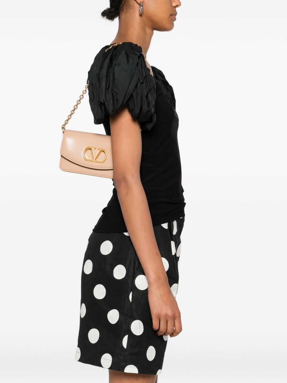 Valentino Garavani Vain Small Leather Clutch Valentino Garavani