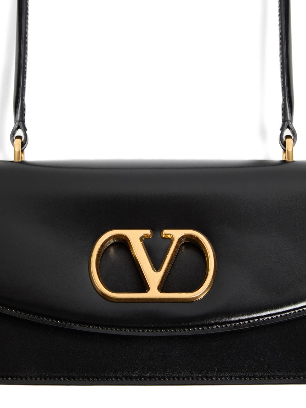 Valentino Garavani Vain Glossy Calfskin Handle Bag Valentino Garavani