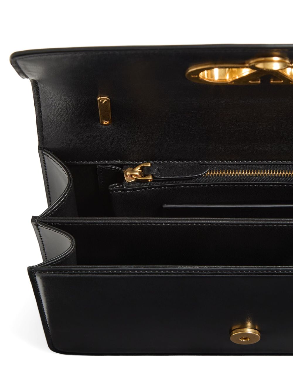 Valentino Garavani Vain Glossy Calfskin Handle Bag Valentino Garavani