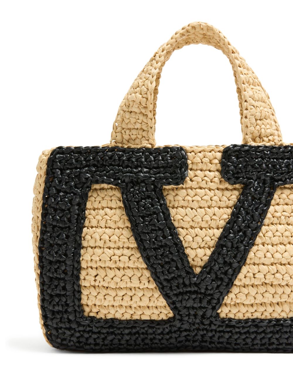 Valentino Garavani Viva Superstar Small Raffia Shopping Bag Valentino Garavani