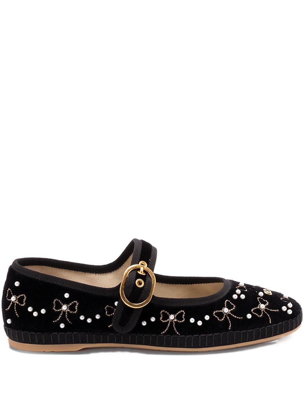Valentino Garavani VLogo bow-embellished ballet flats Valentino Garavani