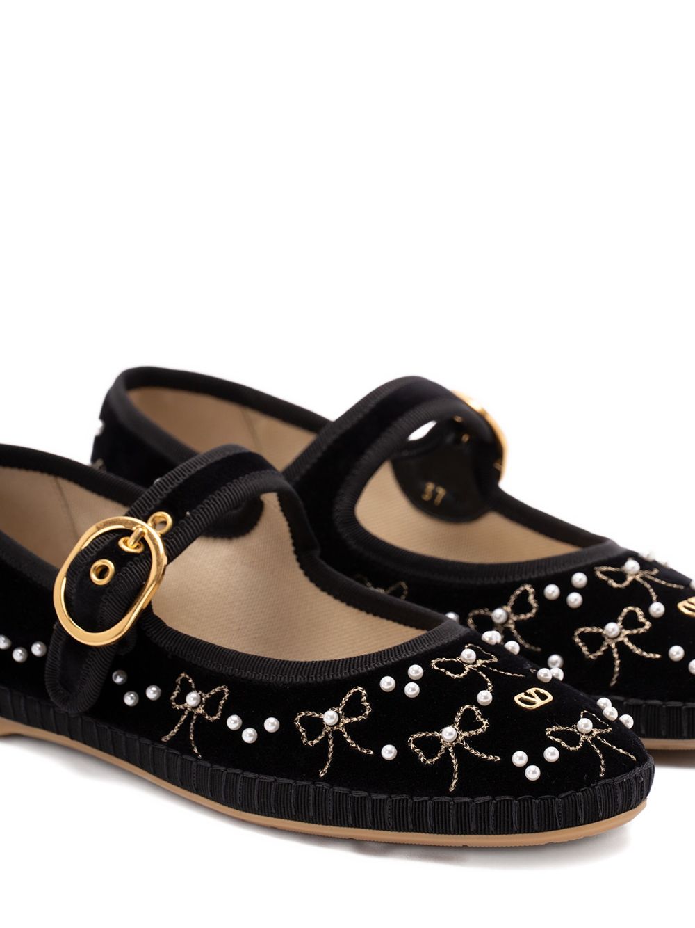 Valentino Garavani VLogo bow-embellished ballet flats Valentino Garavani