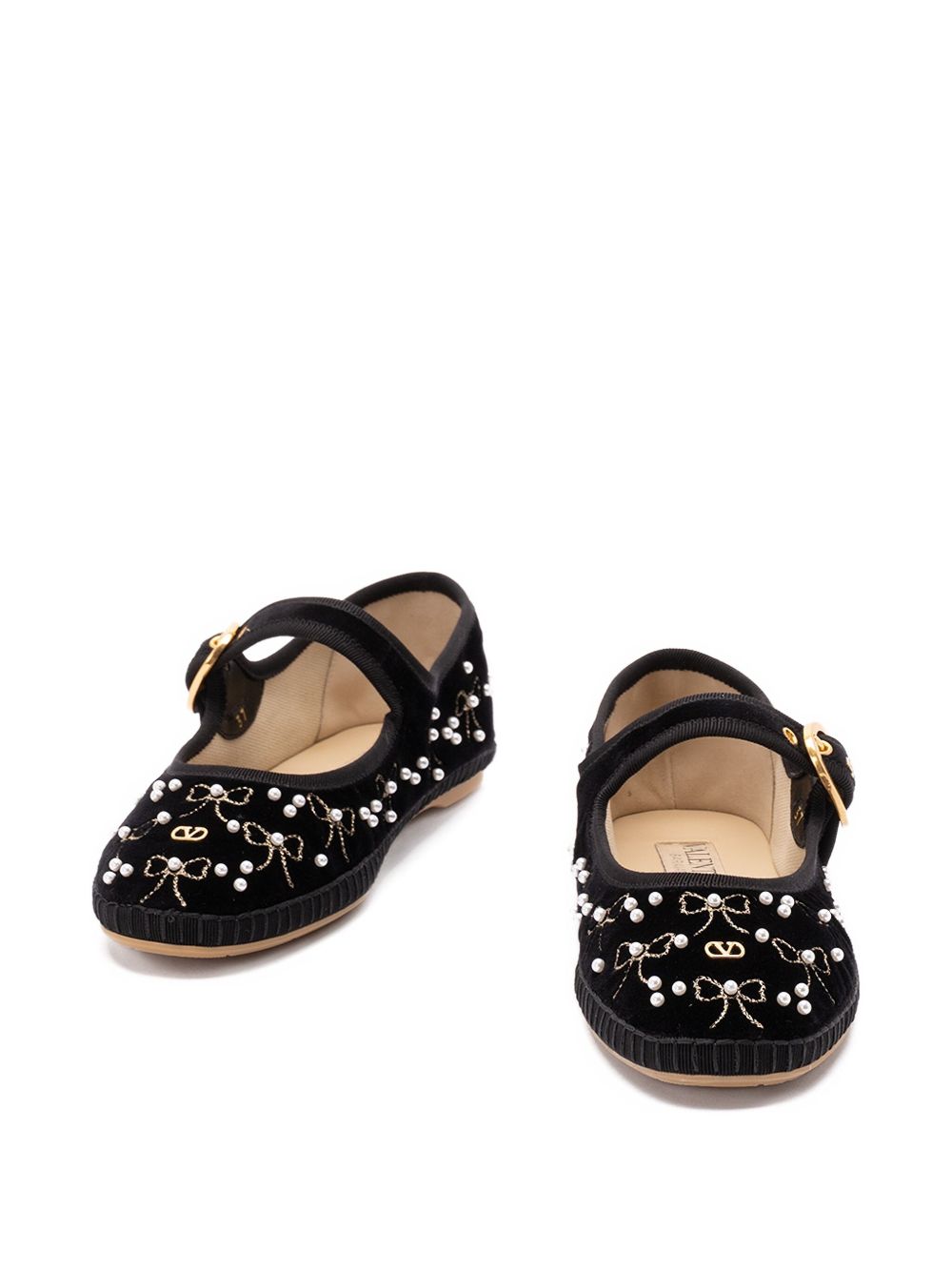 Valentino Garavani VLogo bow-embellished ballet flats Valentino Garavani
