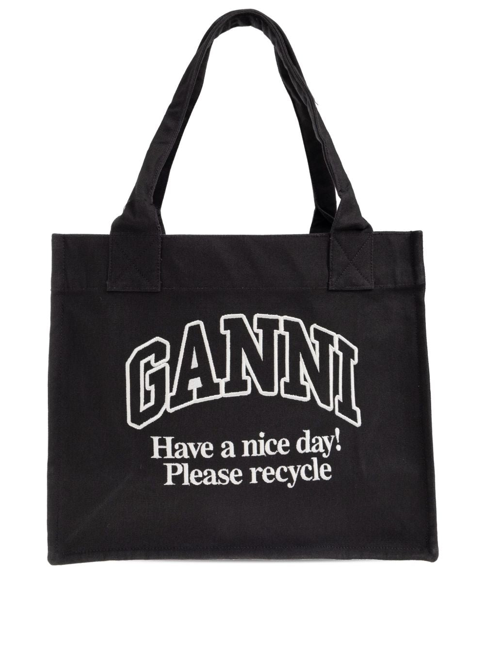 Ganni Recycled cotton large tote bag Ganni