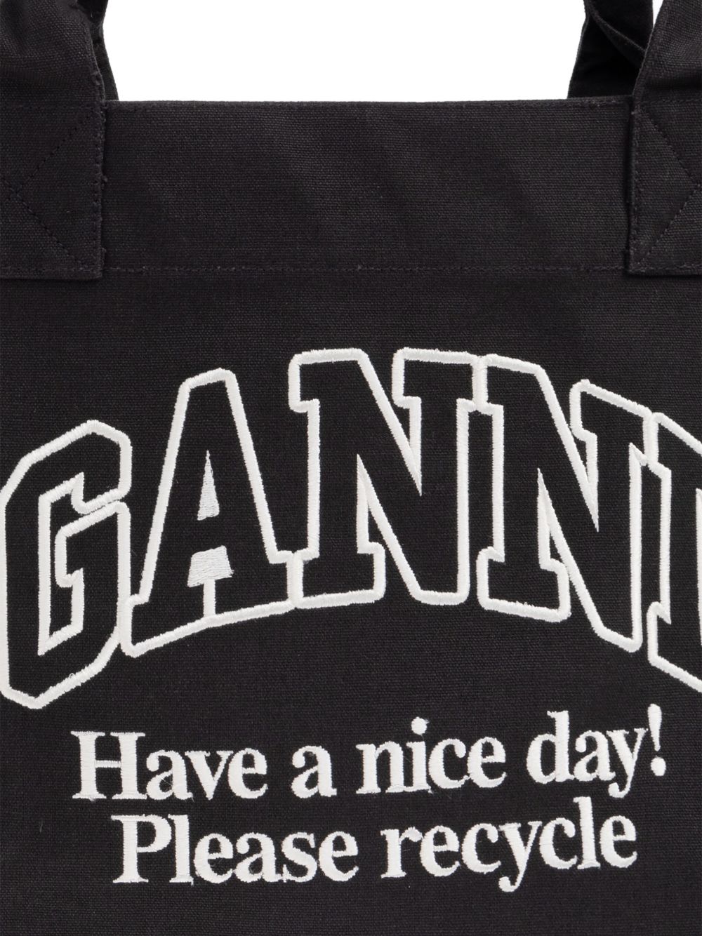 Ganni Recycled cotton large tote bag Ganni