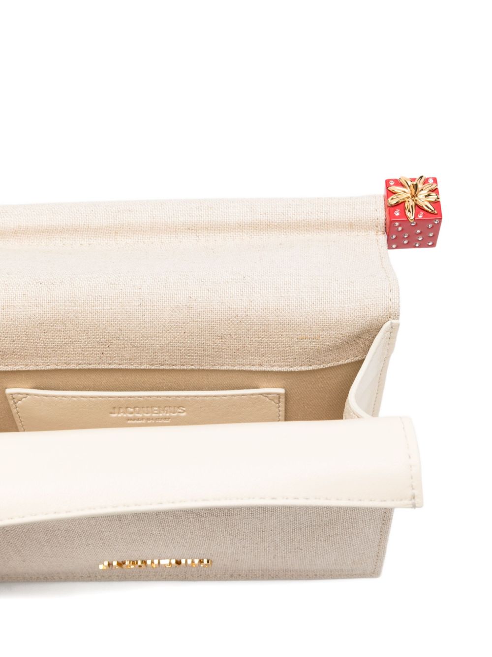 JACQUEMUS Rond Carré canvas clutch JACQUEMUS