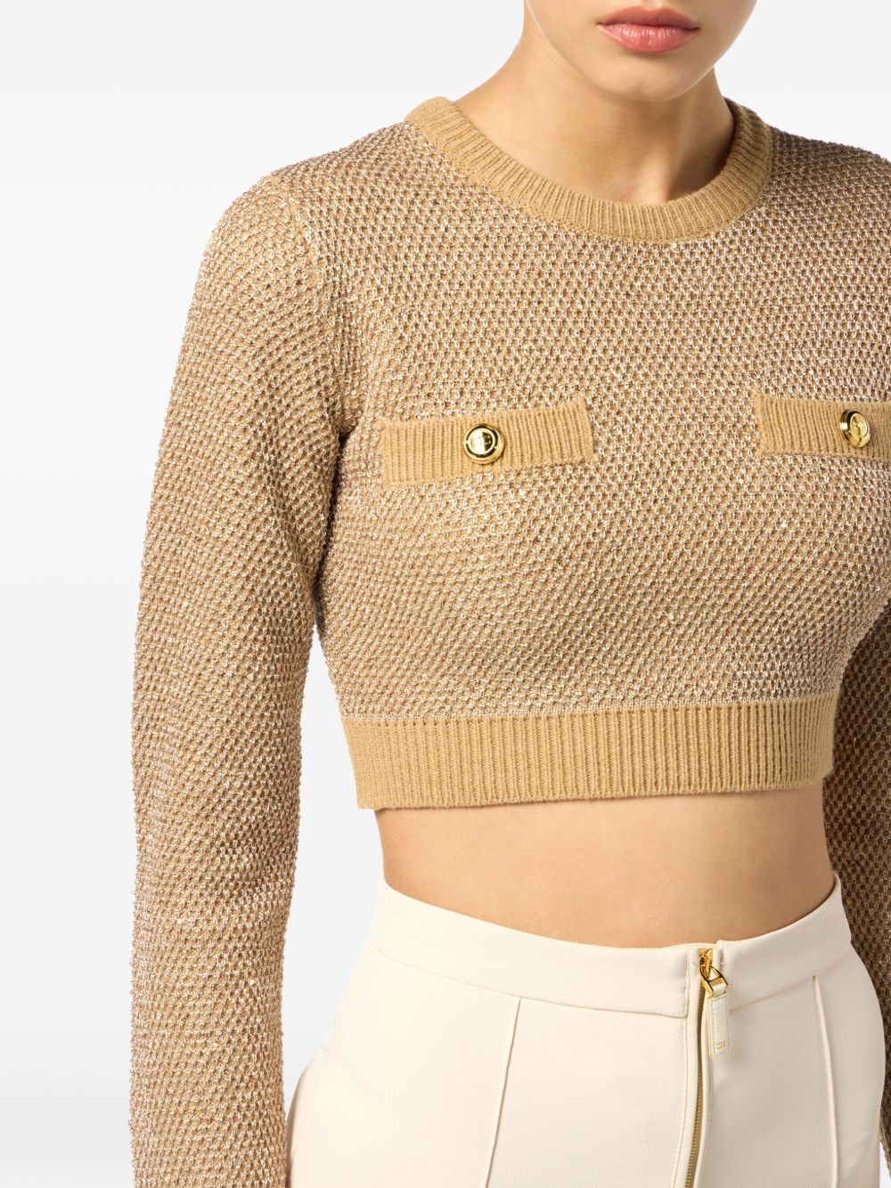 Elisabetta Franchi Sweaters Beige Elisabetta Franchi