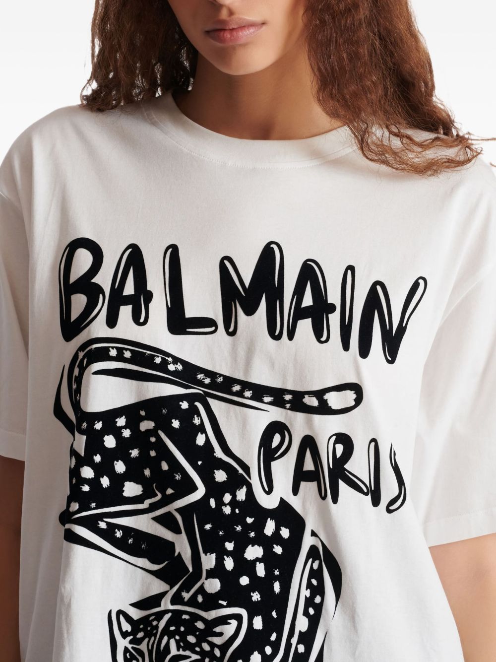 Balmain Short-sleeved T-shirt with leopard print Balmain