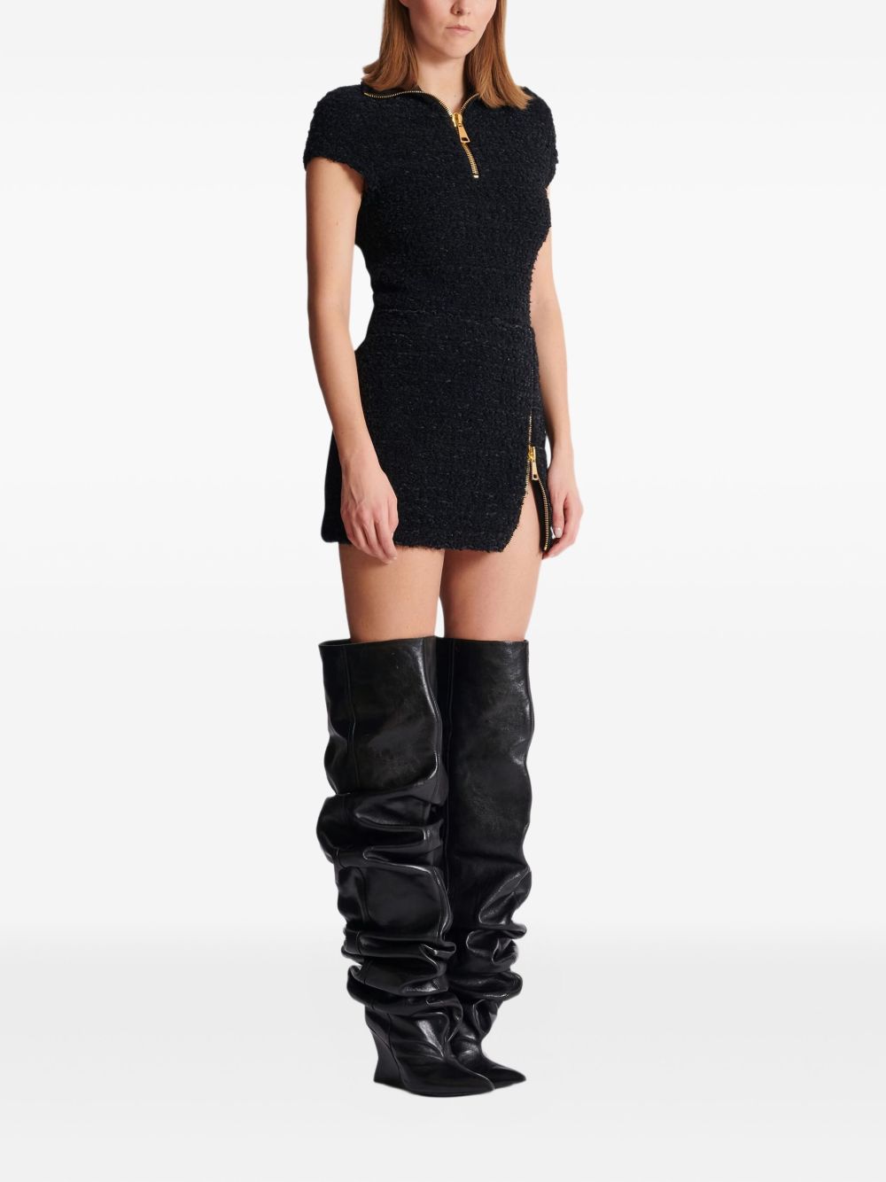 Balmain Short zipped tweed skirt Balmain