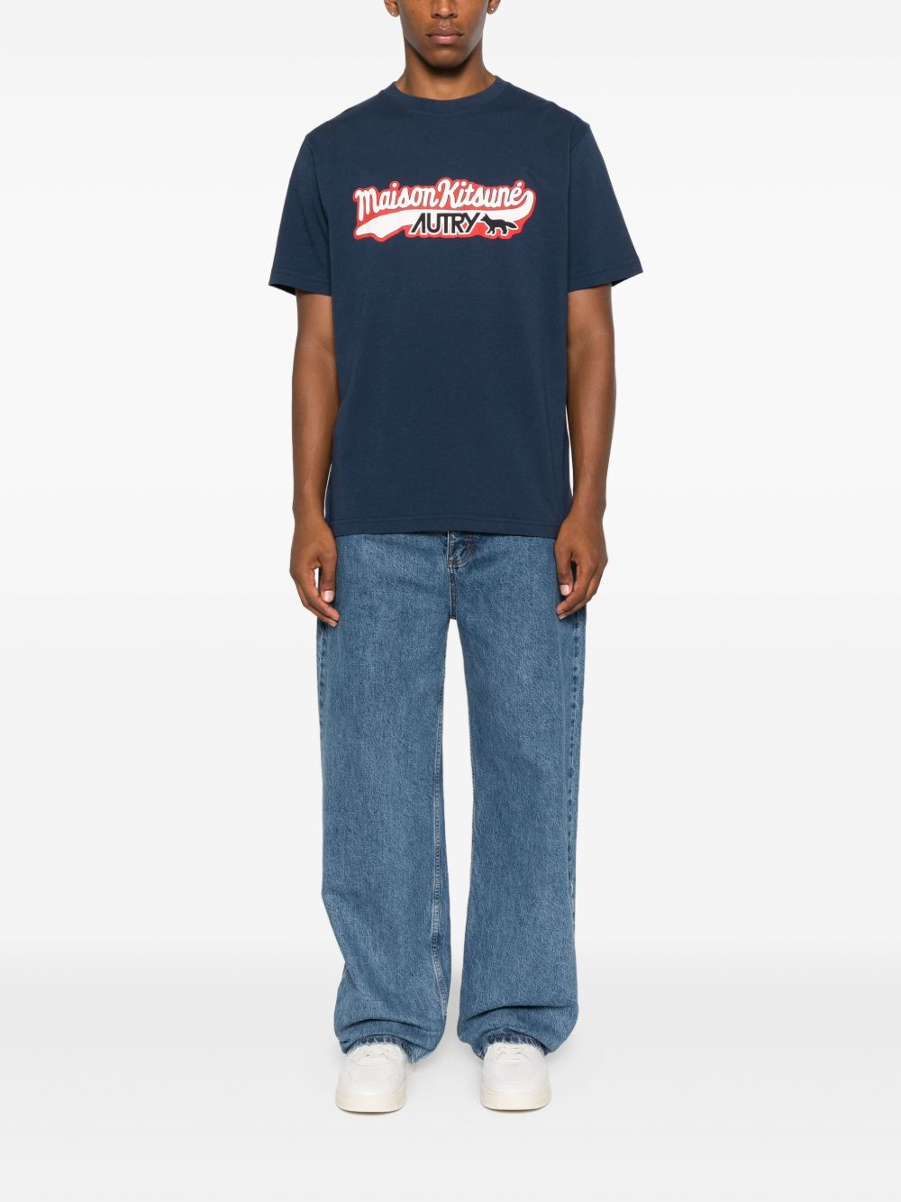 AUTRY X MAISON KITSUNE T-shirts and Polos Blue Autry X MAISON KITSUNE