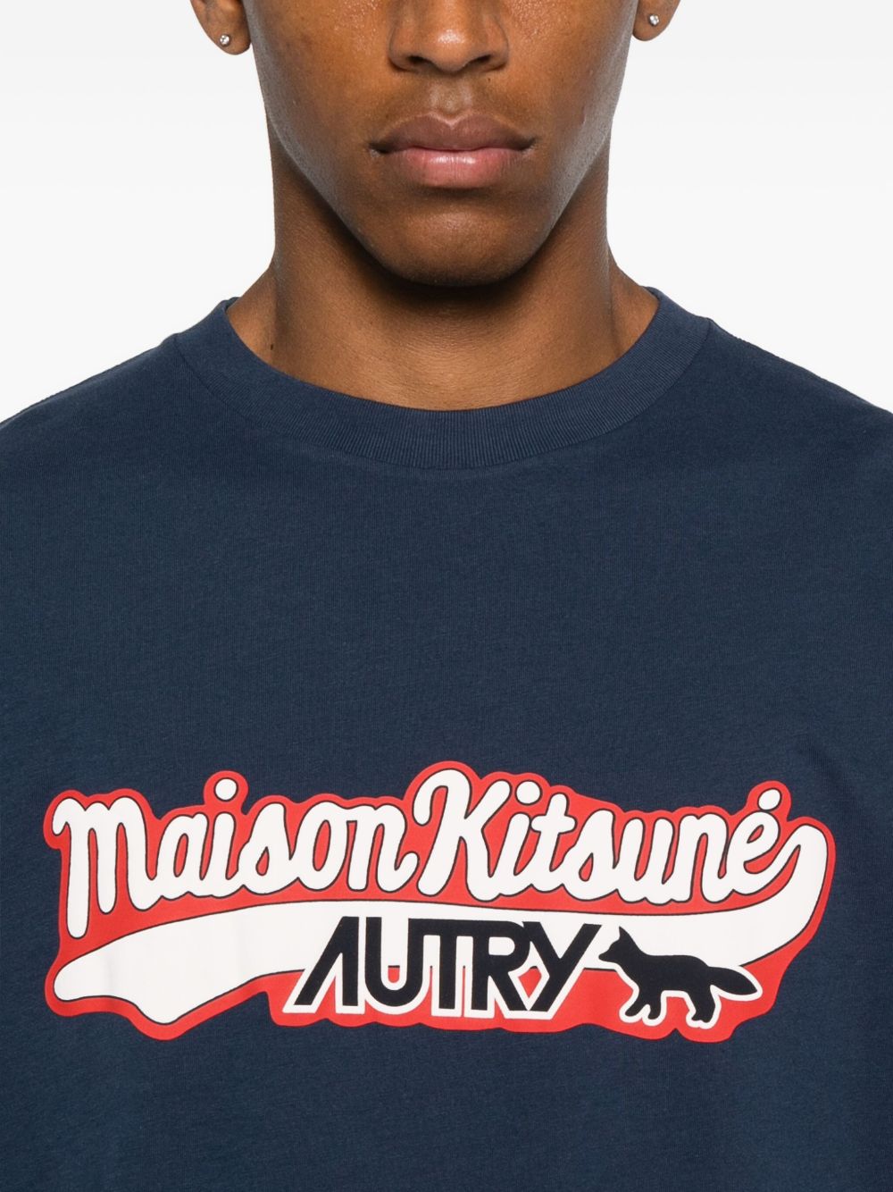 AUTRY X MAISON KITSUNE T-shirts and Polos Blue Autry X MAISON KITSUNE