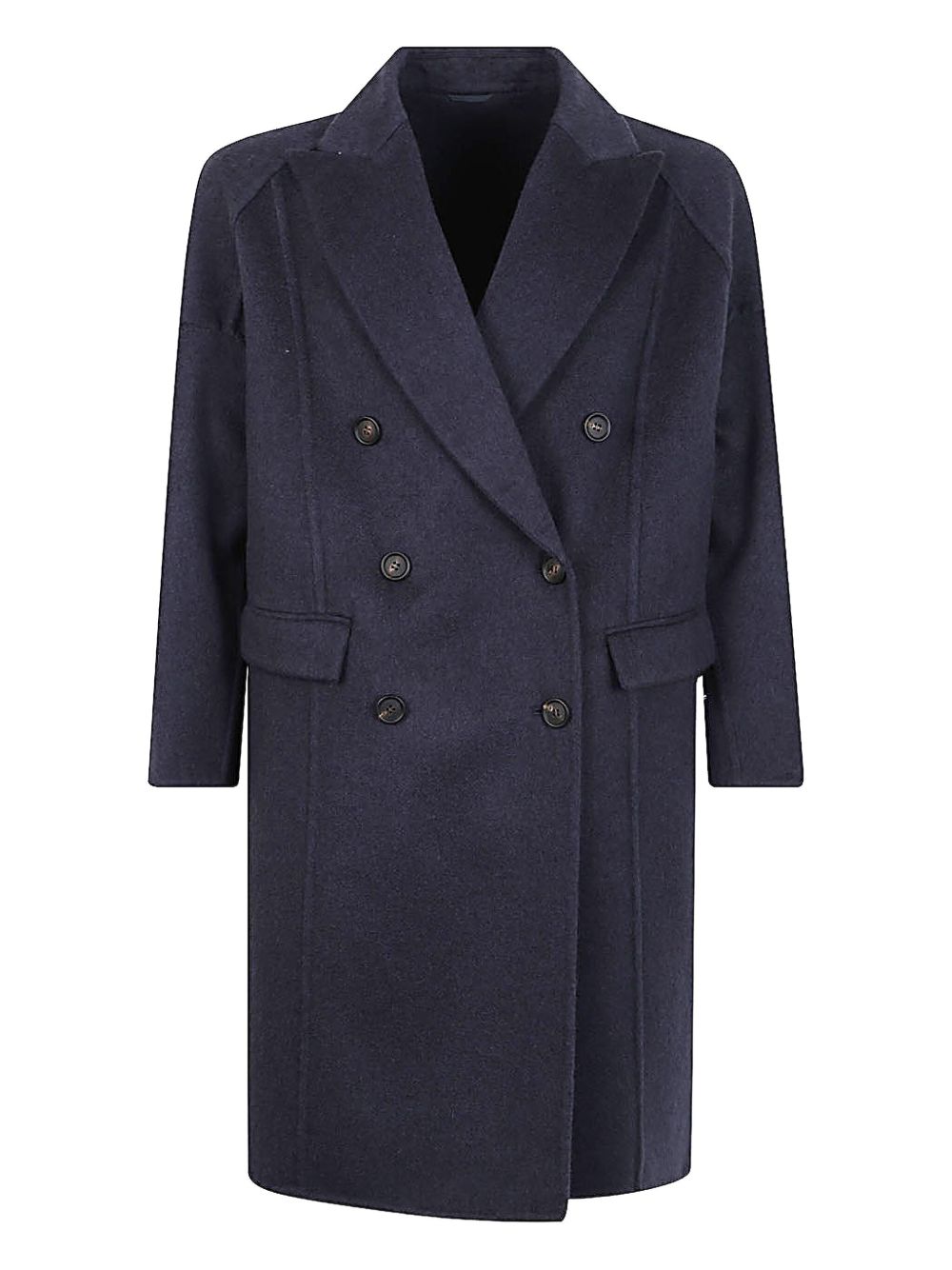 Brunello Cucinelli Double-breasted long-sleeve coat Brunello Cucinelli