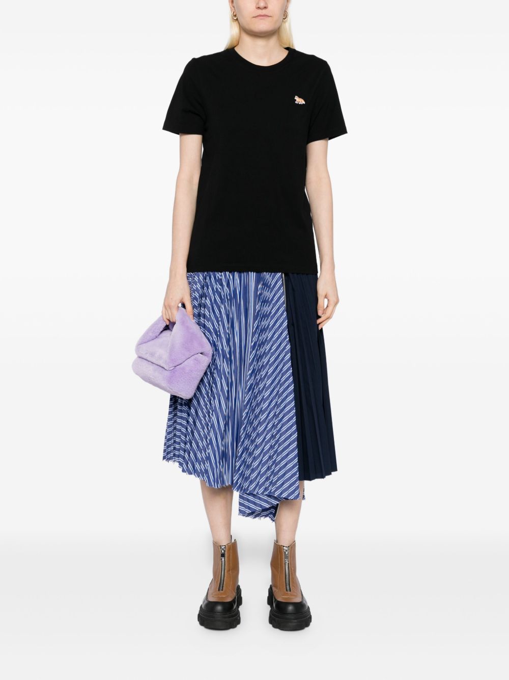 Maison Kitsuné T-shirt with embroidered logo Maison Kitsuné