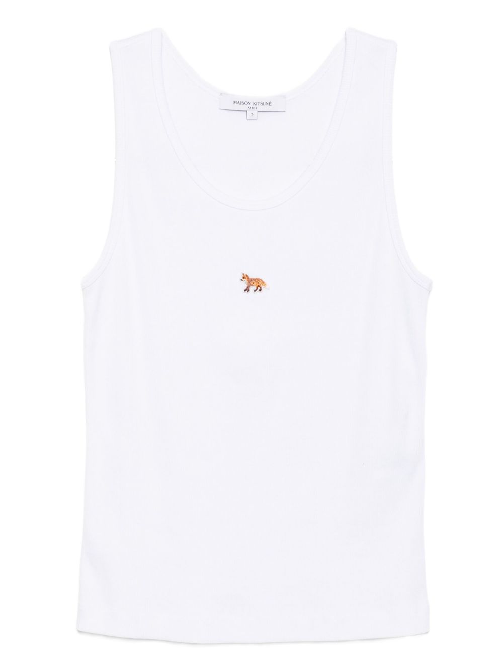 Maison Kitsuné Fox-embroidered tank top Maison Kitsuné