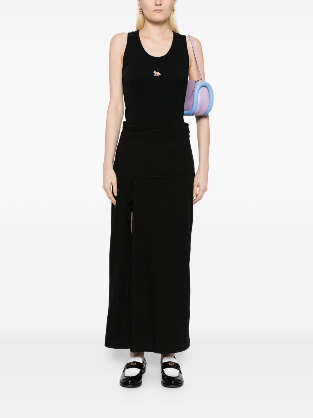 Maison Kitsuné Fox-embroidered tank top Maison Kitsuné